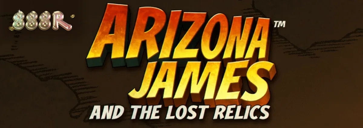Tampilan visual slot Arizona James and the Lost Relics dengan latar belakang kuil gurun dan simbol artefak kuno.